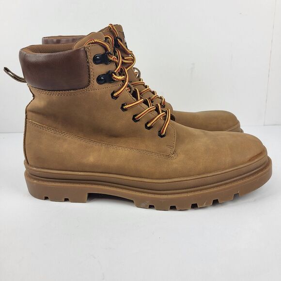 Madden by Steve Madden Gabber Boots Lace Up Ortholite Leather Size 14 - Picture 4 of 16